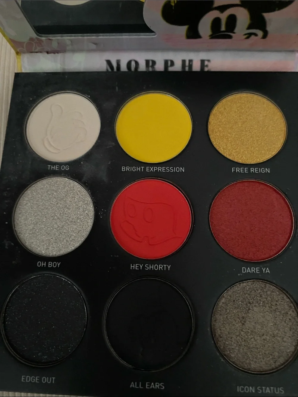 Disney Mickey Pop Art Makeup Palette - Black, Pink & Yellow Design by MORPHE